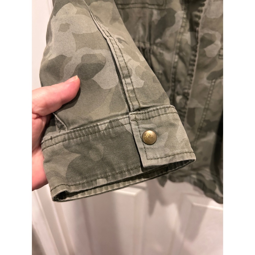 Old Navy Womens XXL Camo Utility Field Jacket Full Zip Drawstring Adjustable - Picture 4 of 9